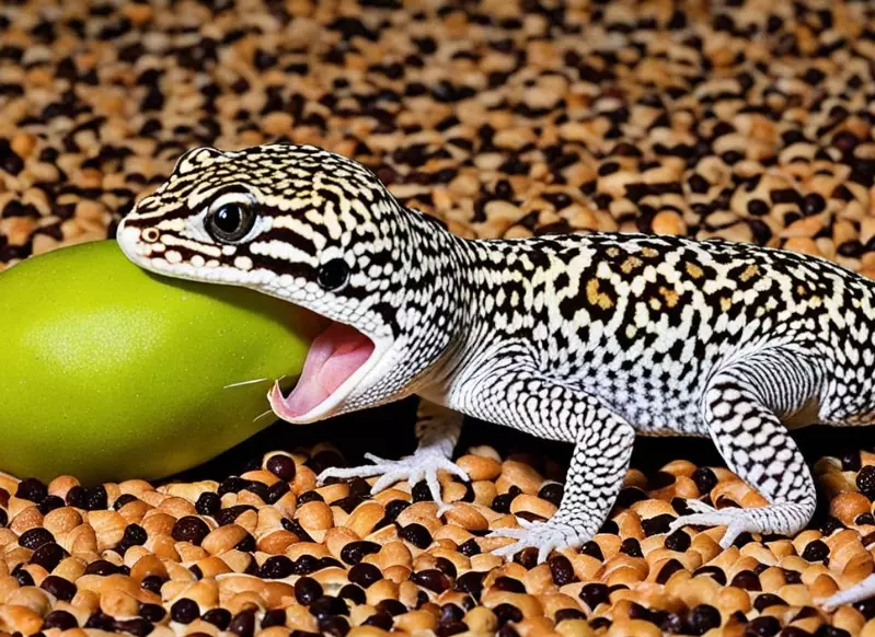 leopard gecko feeding fruit leopard gecko feeding fruit