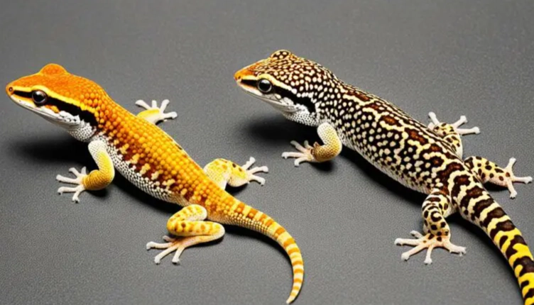 Leopard gecko morphs comparison